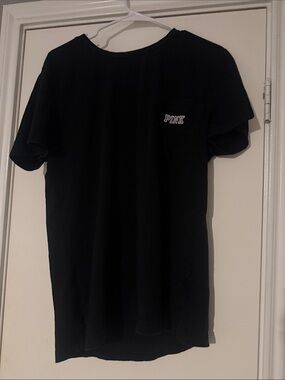 PINK Victoria's Secret Black Short Sleeve Pocket Tee